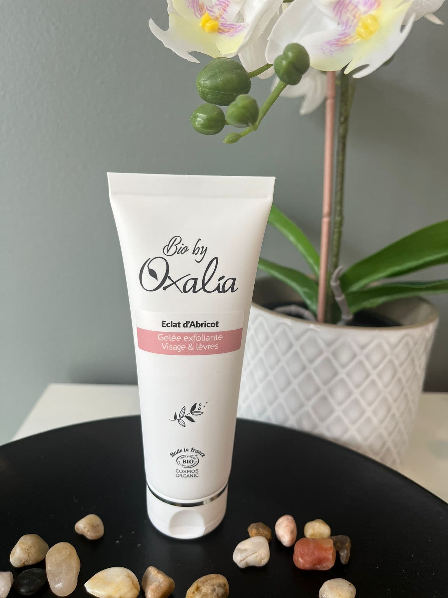 Gelée exfoliante visage, lèvres éclat abricot